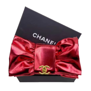 Chanel Metallic Bow Clutch